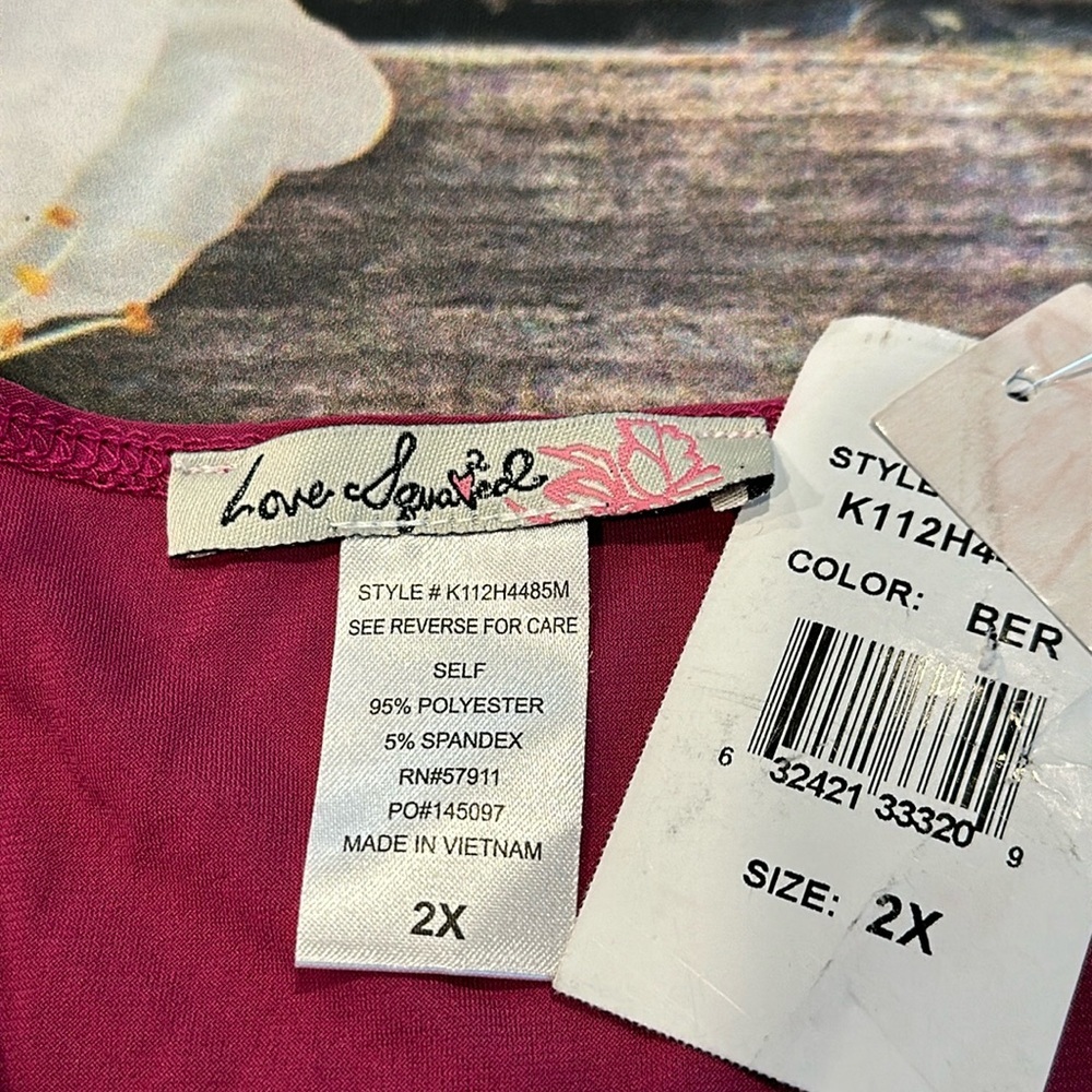 Love Squared • Berry Color Maxi Dress • Sz 2X • NWT! - Picture 11 of 15